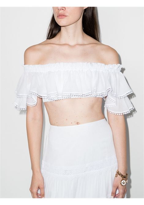 White casta cropped top Charo Ruiz Ibiza 1989 - women CHARO RUIZ IBIZA 1989 | 201110WHT